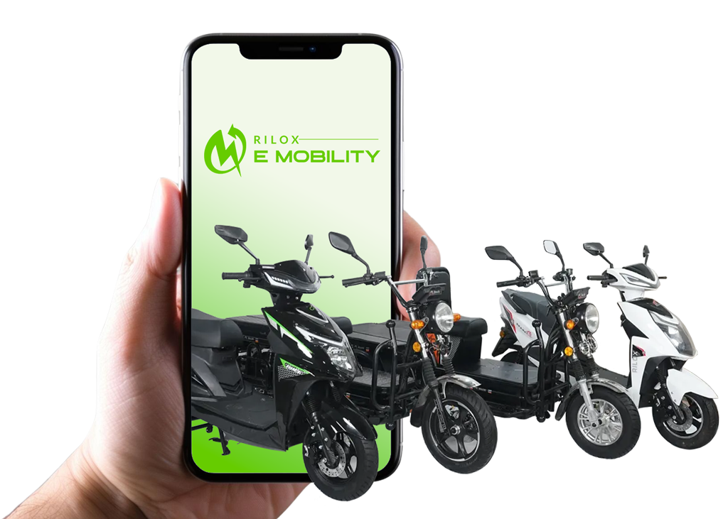 Your EV in Your Pocket - Home - Rilox E-Mobility - We’re making mobility cleaner, faster, and more accessible—for delivery riders, businesses, and everyday commuters. With battery swapping and made-for-India EVs, Rilox E-Mobility powers your journey, without downtime.